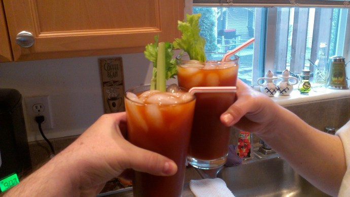 Toasting to the start of our challenge! 