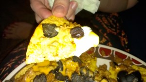 Tara's single bean, on the right. (That's an olive on the left). Hey - it counts! 