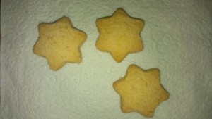 Rich, buttery shortbread cookies in the shape of stars.