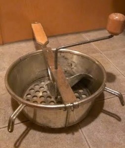 My dumpling maker. This once belonged to my grandmother. 